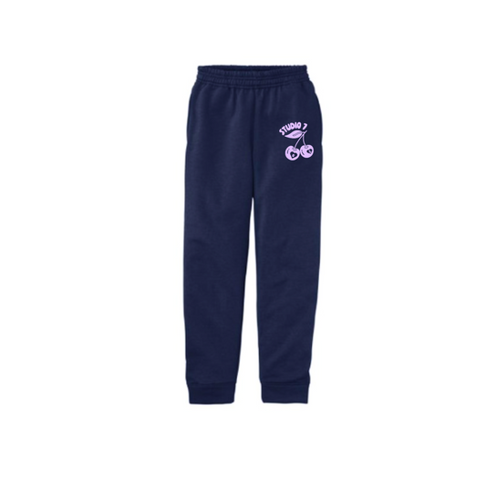 Youth White Fox Joggers